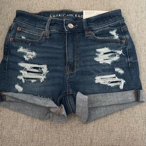 Dark wash American eagle jean shorts